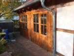 Pflegearbeiten am Backhaus